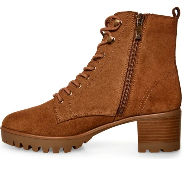 Anne Klein Abott Combat Boots Cognac -8.5 - Picture 8 of 13